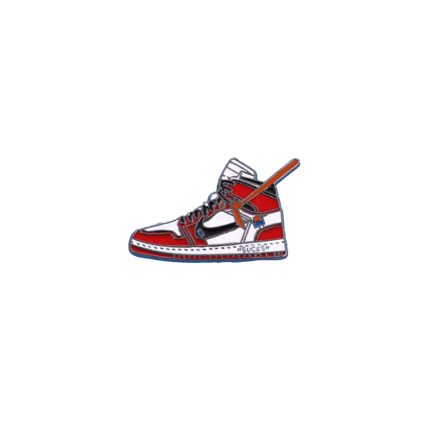 Inspired By Nike Air Jordan 1 X Off White Pin Badge 'Red'