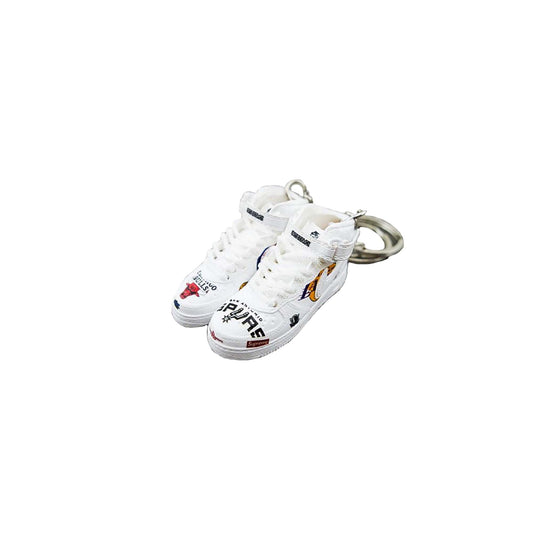 Inspired By Supreme X Nike Air Force 1 High x NBA Keyring *Sold as a Pair*
