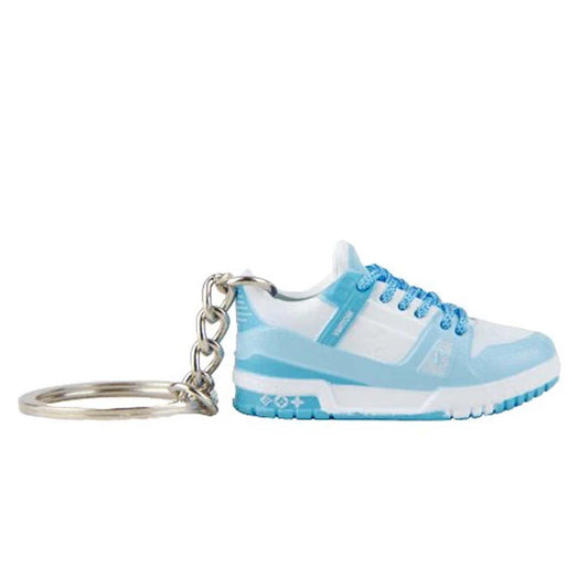 Inspired By Lv Trainer Baby Blue Keyring