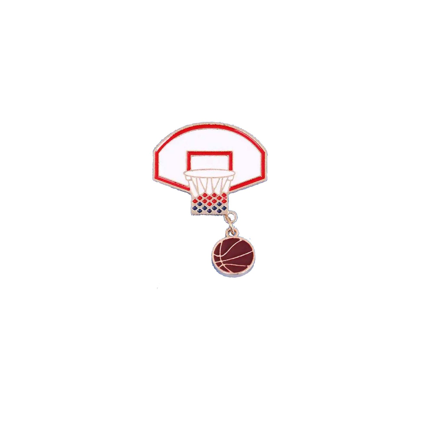 Basketball Hoop Pin Badge