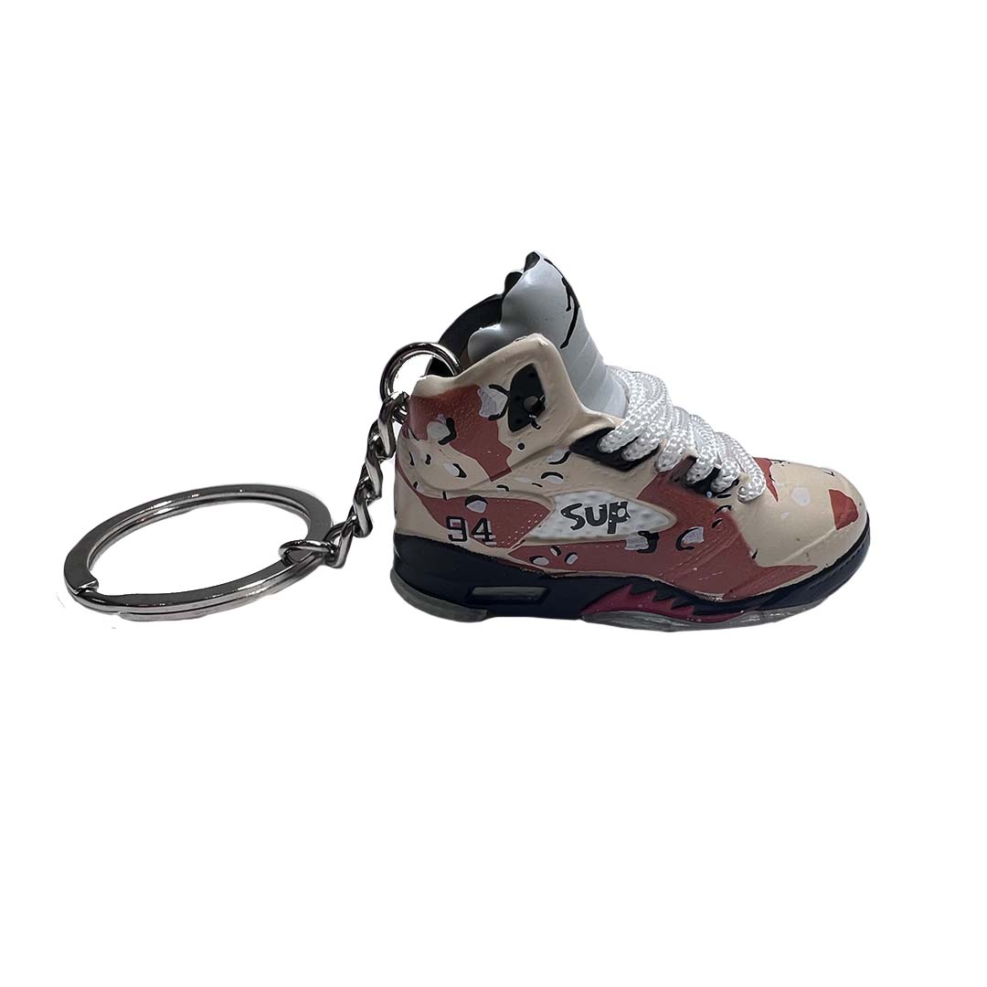 Inspired By Jordan 5 Supreme Camo Keyring