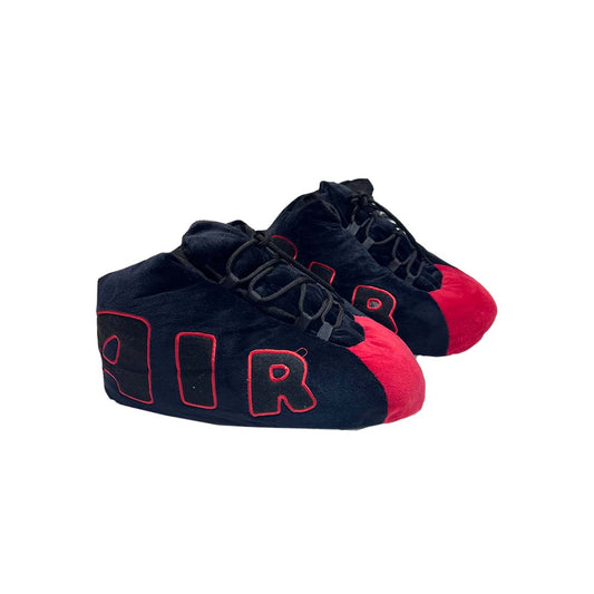Air Uptempo Slippers Black Red