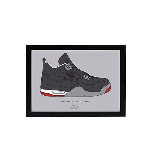 Sneaker print 'Jordan 4 Bred'