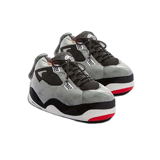 Jordan 4 Slippers "Grey Red"