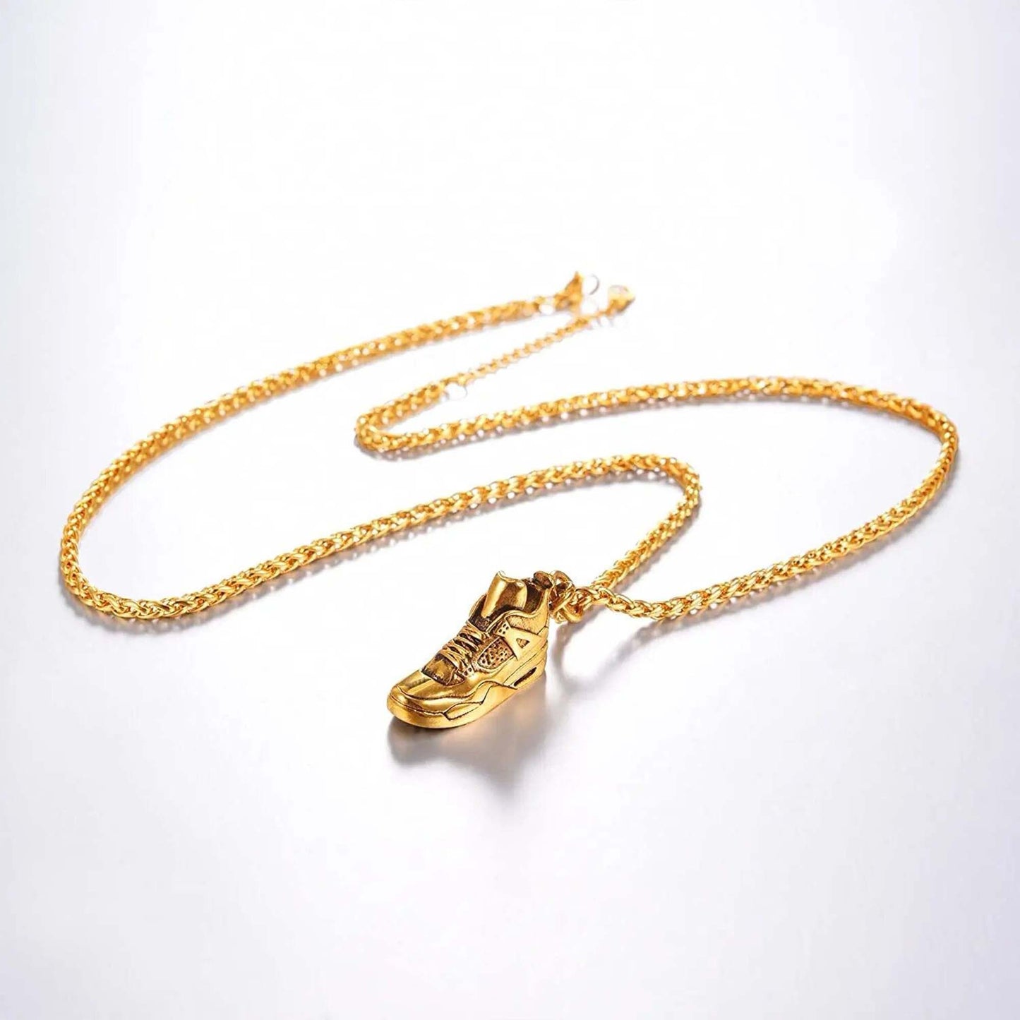 18k Gold Shoe Pendant with Chain