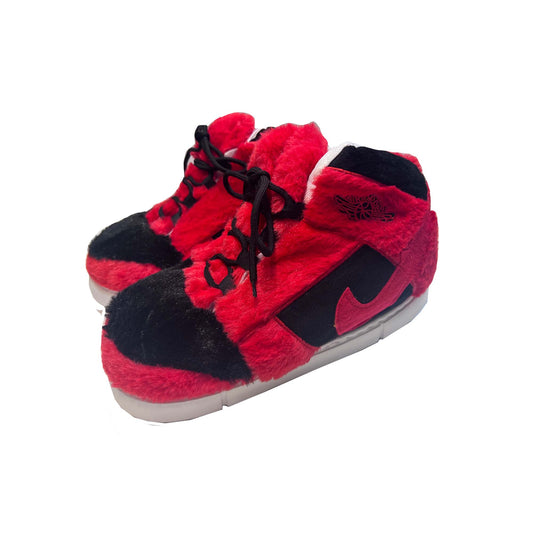 Jordan 1 Black Red Hard Sole Slippers